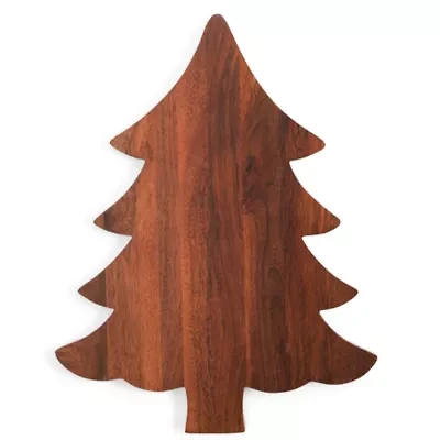 North Pole Trading Co. Christmas Tree Wood Serve Board