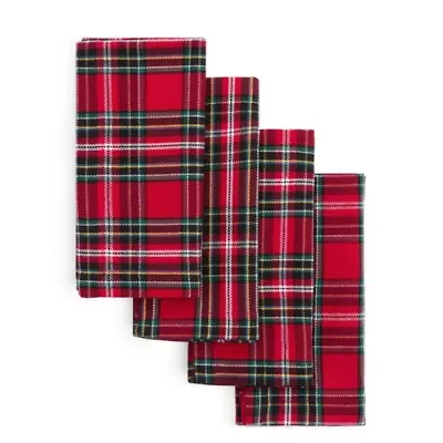 North Pole Trading Co. Noel Market Plaid 4-pc. Napkins