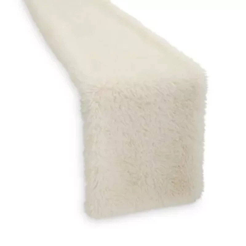 North Pole Trading Co. Cozy Fur Table Runner