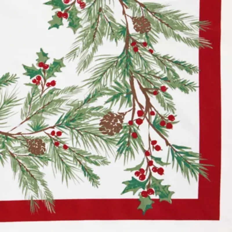 North Pole Trading Co. Holly Berry Tablecloth