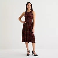 Danny & Nicole Womens Floral Midi Jacket Dress