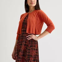 Danny & Nicole Womens Floral Midi Jacket Dress