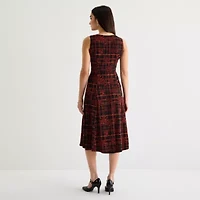 Danny & Nicole Womens Floral Midi Jacket Dress