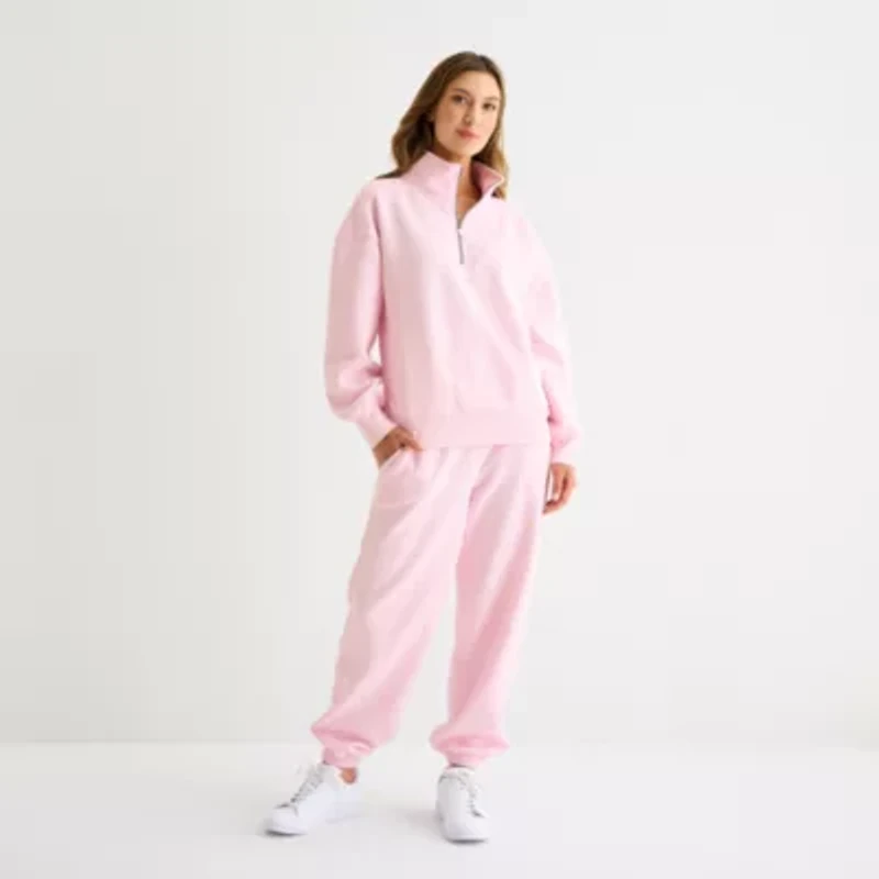 Xersion Womens Super Soft Fleece Rib Half Zip Pullover Tall