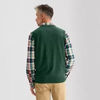St. John's Bay Fine Gauge Mens V Neck Sweater Vest