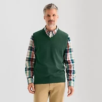 St. John's Bay Fine Gauge Mens V Neck Sweater Vest