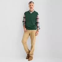 St. John's Bay Fine Gauge Mens V Neck Sweater Vest
