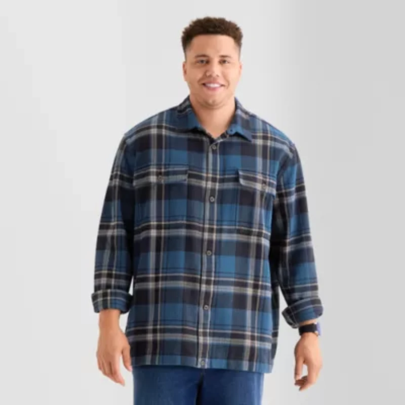 mutual weave Mens Midweight Big and Tall Shirt Jacket