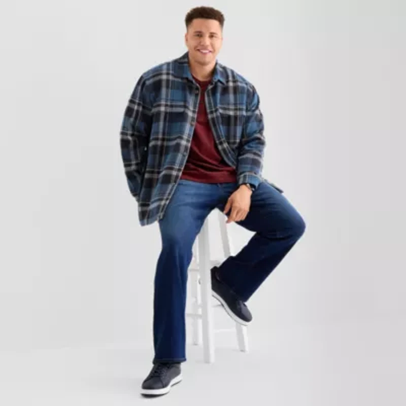 mutual weave Mens Midweight Big and Tall Shirt Jacket