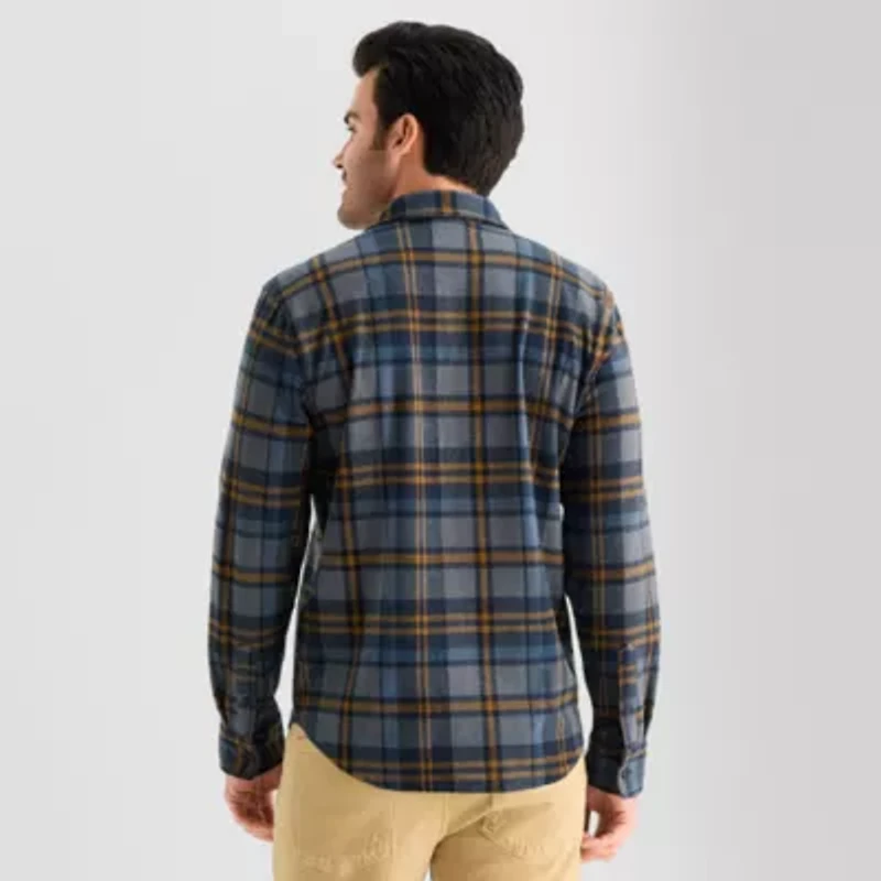 mutual weave Mens Long Sleeve Button-Down Shirt