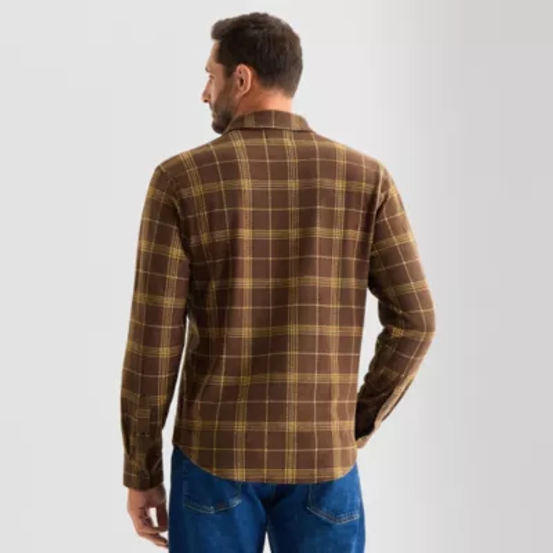 mutual weave Mens Long Sleeve Button-Down Shirt