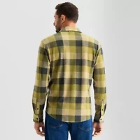 mutual weave Cozy Knit Mens Long Sleeve Button-Down Shirt