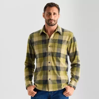 mutual weave Cozy Knit Mens Long Sleeve Button-Down Shirt