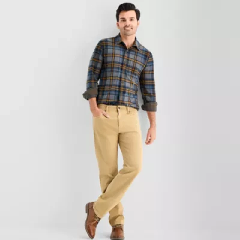 mutual weave Mens Long Sleeve Button-Down Shirt