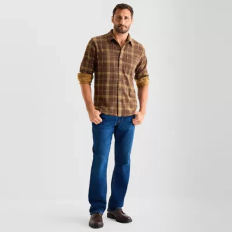 mutual weave Mens Long Sleeve Button-Down Shirt