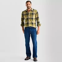 mutual weave Cozy Knit Mens Long Sleeve Button-Down Shirt