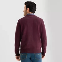 U.S. Polo Assn. Striped Mens Crew Neck Long Sleeve Pullover Sweater