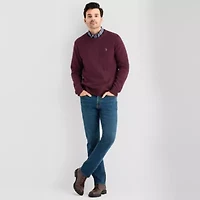 U.S. Polo Assn. Striped Mens Crew Neck Long Sleeve Pullover Sweater