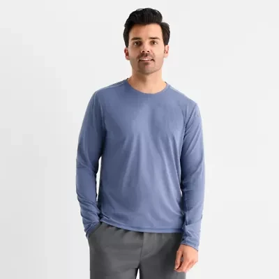 Xersion Mens Crew Neck Long Sleeve Quick Dry Active T-Shirt