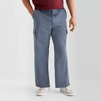 Arizona Mens Adjustable Waist Loose Fit Big and Tall Cargo Pant