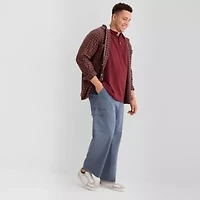 Arizona Mens Adjustable Waist Loose Fit Big and Tall Cargo Pant