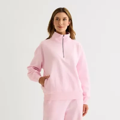 Xersion Womens Super Soft Fleece Rib Half Zip Pullover