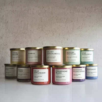 Distant Lands Champagne Blush 3-Wick Scented Jar Candle