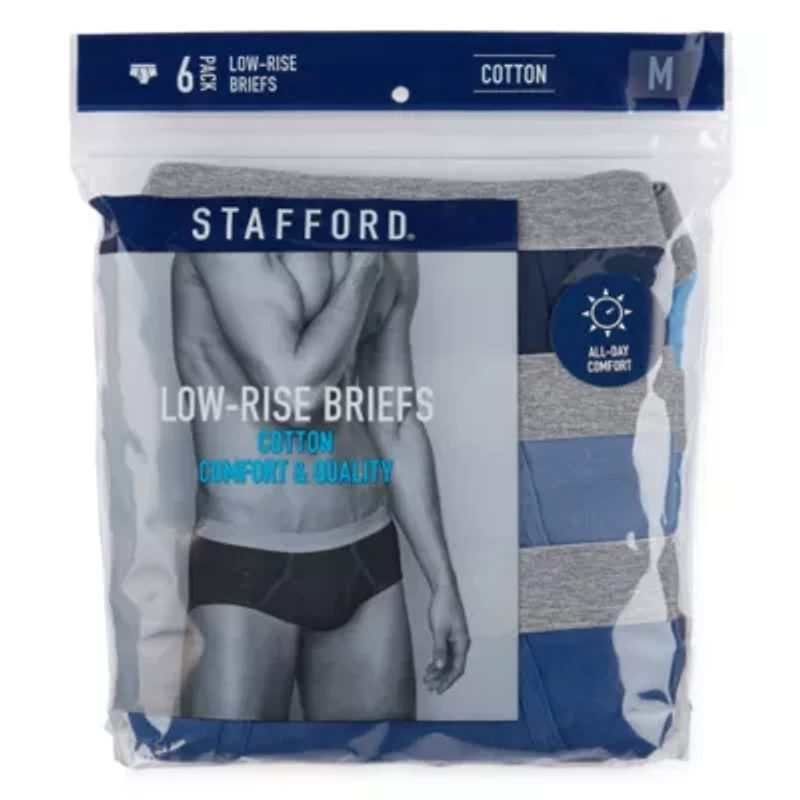 Stafford Low-Rise Mens 6 Pack Briefs 325616