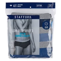 Stafford Low-Rise Mens 6 Pack Briefs 325616
