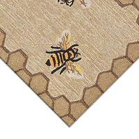 Liora Manne Frontporch Honeycomb Bee Indoor/Outdoor Rug