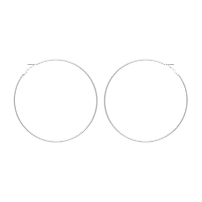 Bold Elements Thin Womens 18mm Hoop Earrings