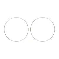 Bold Elements Thin Womens 18mm Hoop Earrings