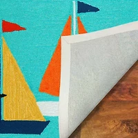 Liora Manne Frontporch Sailing Dog Animal Hand Tufted Indoor Outdoor Rectangular Accent Rug