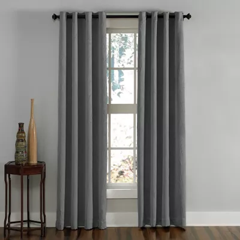 CHF Lenox Grommet Top Light-Filtering Single Curtain Panel