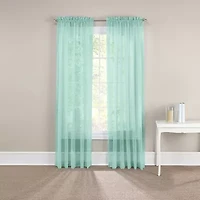 Eclipse Victoria Voile Rod Pocket Sheer Set of 2 Curtain Panel