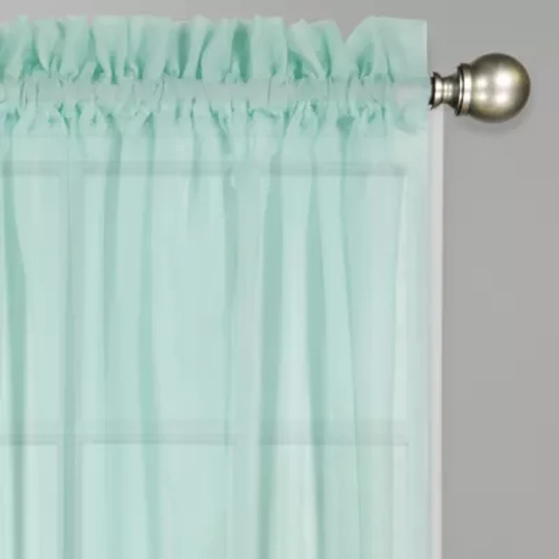 Eclipse Victoria Voile Rod Pocket Sheer Set of 2 Curtain Panel