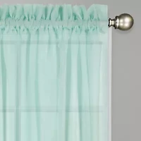 Eclipse Victoria Voile Rod Pocket Sheer Set of 2 Curtain Panel