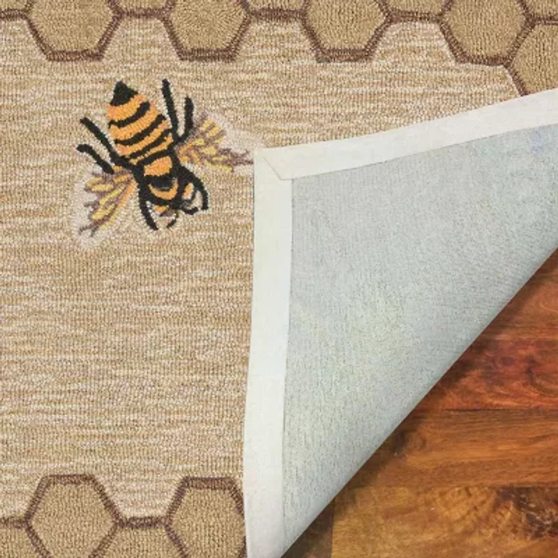 Liora Manne Frontporch Honeycomb Bee Indoor/Outdoor Rug