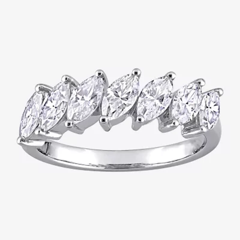 Womens 1 3/4 CT. T.W. Lab Created White Moissanite 10K Gold Anniversary Engagement Ring