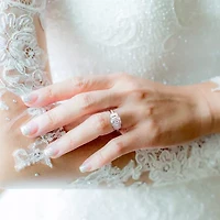 Womens 2 3/4 CT. T.W. Lab Created White Moissanite 10K Gold 3-Stone Engagement Ring