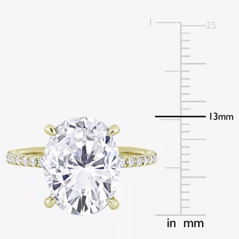 Womens 4 7/8 Ct. T.W. Lab Created White Moissanite 10K Gold Engagement Ring