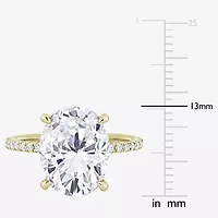 Womens 4 7/8 Ct. T.W. Lab Created White Moissanite 10K Gold Engagement Ring