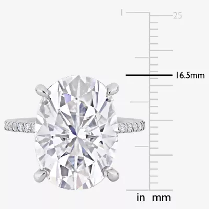 Womens 8 Ct.T.W. Lab Created White Moissanite 10K Gold Engagement Ring