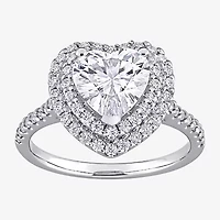 Womens 2 5/8 Ct. T.W. Lab Created White Moissanite 10K Gold Heart Engagement Ring