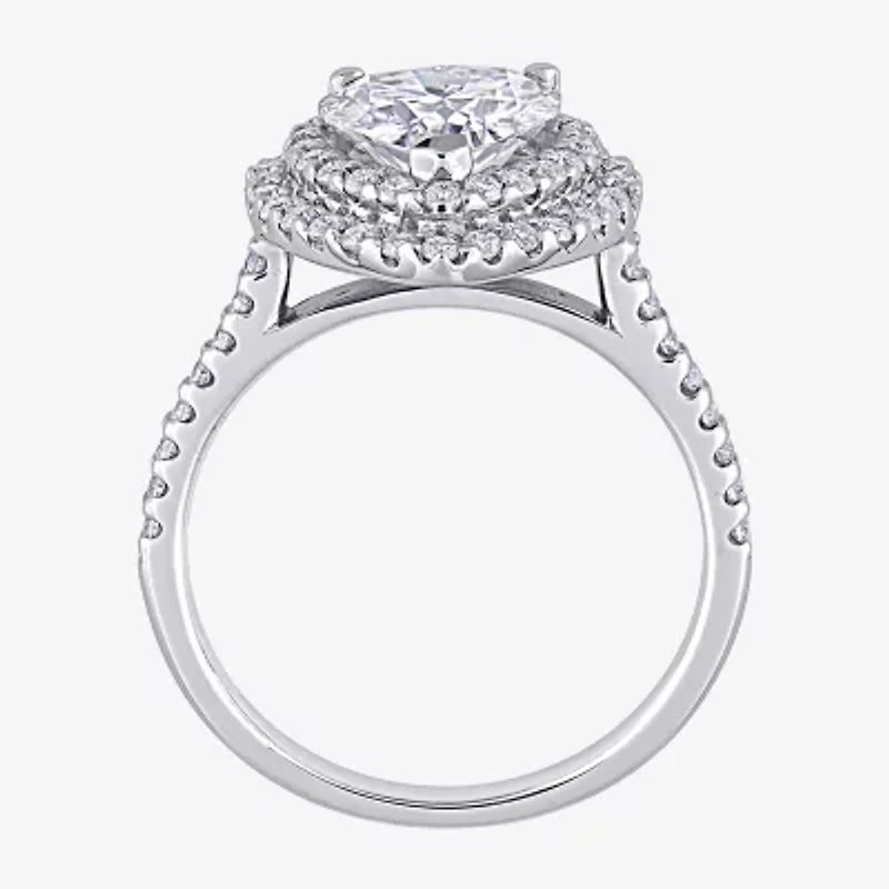 Womens 2 5/8 Ct. T.W. Lab Created White Moissanite 10K Gold Heart Engagement Ring
