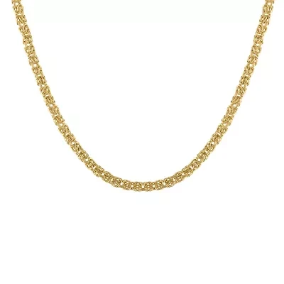 Unisex Adult 10K Gold 20 Inch Byzantine Chain Necklace