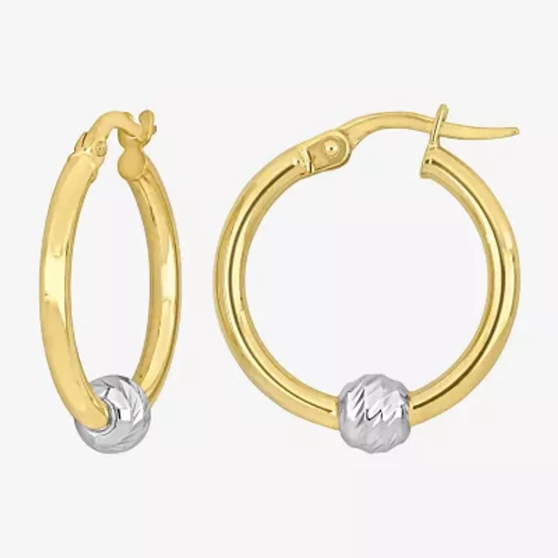 Womens 14K Gold 21mm Circle Hoop Earrings