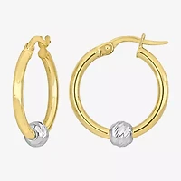 Womens 14K Gold 21mm Circle Hoop Earrings
