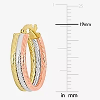 Womens 10K Gold 19mm Circle Hoop Earrings