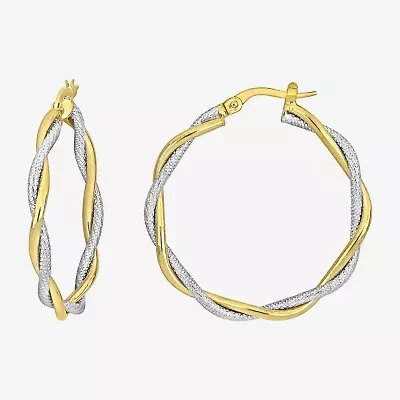 Womens 14K Gold 33mm Circle Hoop Earrings
